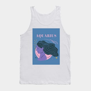 Aquarius zodiac sign Tank Top